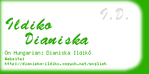 ildiko dianiska business card